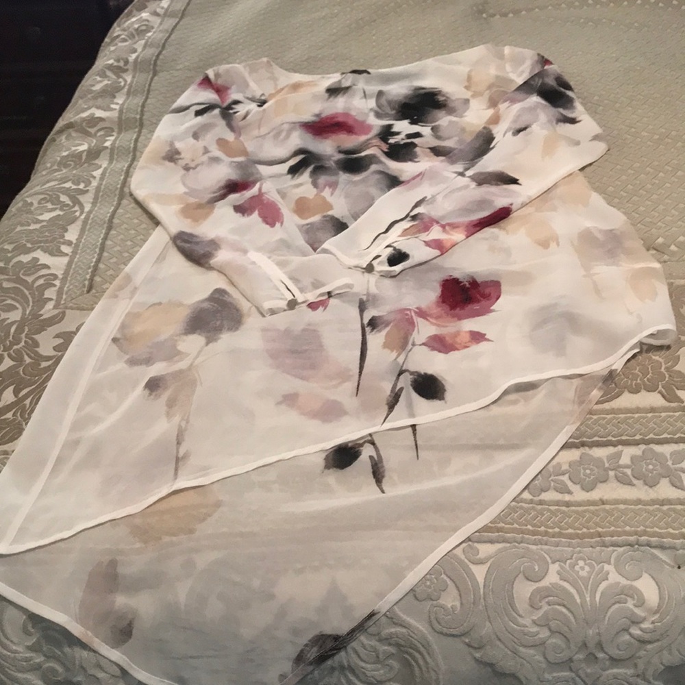 WHBM Asymmetric sheer tunic